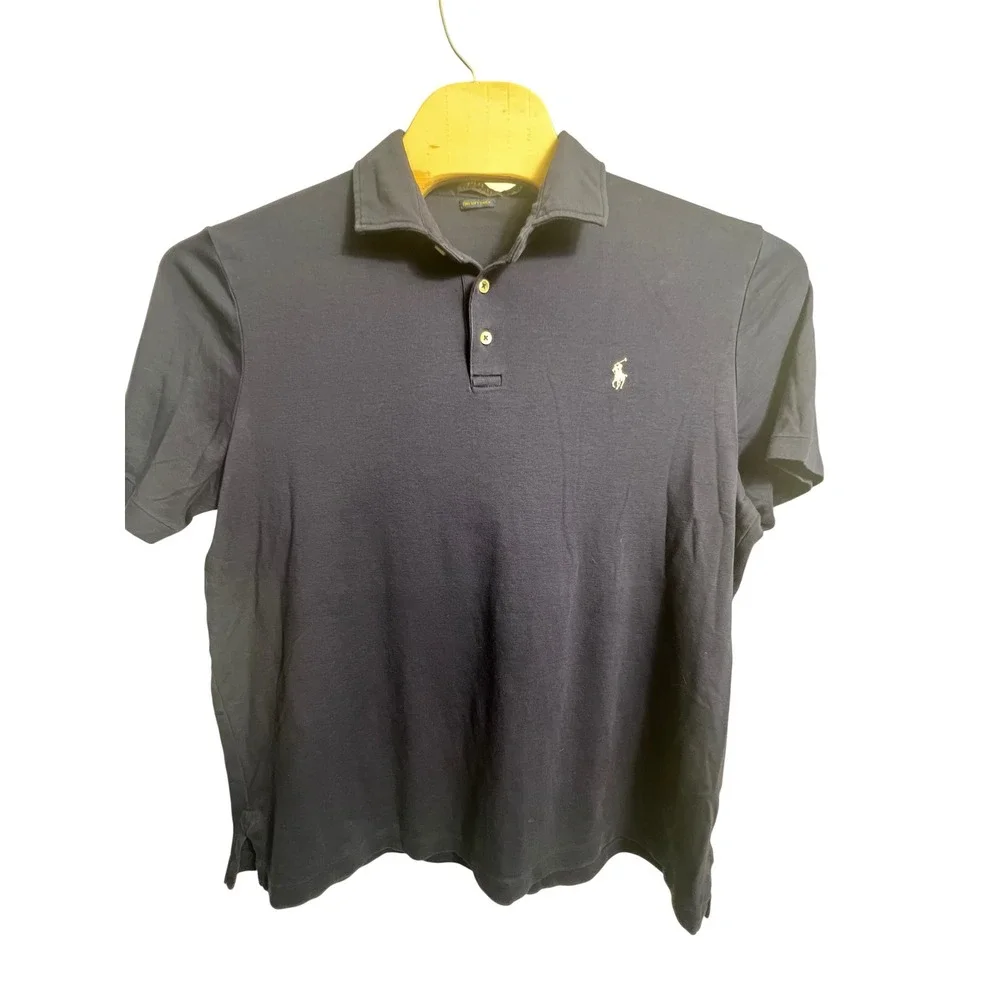Polo Ralph Lauren Men's Navy Blue‎ Pima Cotton Classic Fit Polo Shirt XXL
